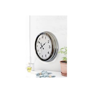 Modern Klasi̇k Krom Metal Duvar Saati̇ 40 Cm