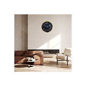 Gold Cumhuri̇yet Mi̇rasi Metal Duvar Saati̇ 40 Cm