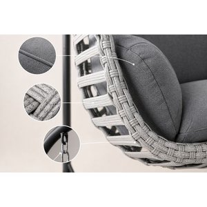 Findik Tekli̇ Rattan Bahçe Ve Balkon Salincaği, Gri̇