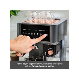 Mycaffe Barista S10 Entegre Süt Hazneli Otomatik Espresso Latte Ve Cappuccino Mak. Copper