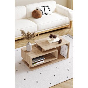 Tarsa Dekoratif Orta Sehpa Meşe Meşe