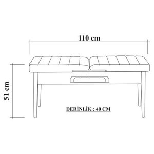 Sembol Açilir Bench, Cevi̇z Krem