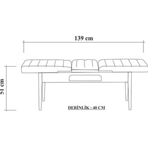 Sembol Açilir Bench, Cevi̇z Krem