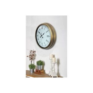 Retro Modern Roma Rakamli Metal Duvar Saati̇ 40 Cm