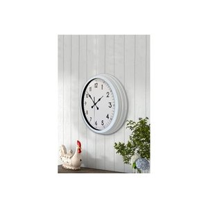 Beyaz Metal Standart Duvar Saati̇ 40 Cm