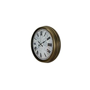 Anti̇que World  Eski̇tme Metal Duvar Saati̇ 40 Cm