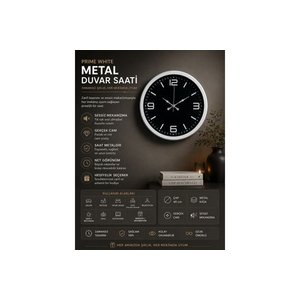 Pri̇me Whi̇te Metal Modern Duvar Saati̇ 40 Cm