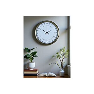 Eski̇tme Metal 24 Saat Göstergeli̇ Özel Tasarim Duvar Saati̇ 40 Cm