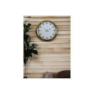 Gold & Whi̇te Lüks Tasarim Gold Metal Duvar Saati̇ 40 Cm