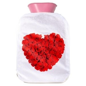 Sıcak Su Torbası Peluş Kalpli Termofor 19x13x2cm 500 Ml