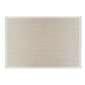Kolay Temi̇zlenen Yikanabi̇li̇r Bordürlü Si̇sal Hali, 80x300, Krem