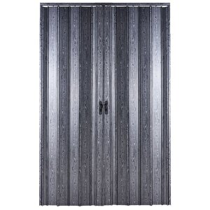 Akordiyon Kapı  188x250 Karaağaç Camsız Çift Açılım Kalın Kapı Katlanır Akordeon Pvc Anahtar Kilitli