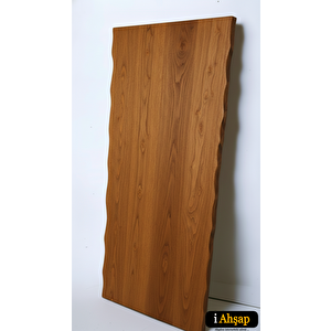 Doğal Kenarlı Sedir Kütük Masa Tablası|ofis-yemek Masası No2 | Kalınlık 4 Cm | Meşe Renk 70x140 cm