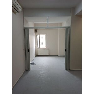 Akordiyon Kapı  286x201 Akçaağaç Camsız Çift Açılım Kalın Kapı Katlanır Akordeon Pvc Anahtar Kilitli 286x201 cm