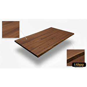 Doğal Kenarlı Sedir Kütük Masa Tablası|ofis-yemek Masası No4 | Kalınlık 4 Cm | Ceviz Renk 120x200 cm