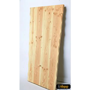 Doğal Kenarlı Sedir Kütük Masa Tablası|ofis-yemek Masası No2 | Kalınlık 4 Cm | Çam Renk 60x100 cm