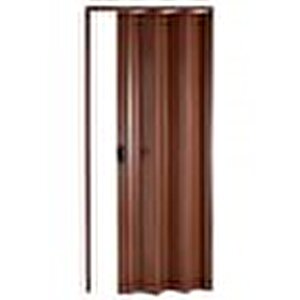 Akordiyon Kapı  108x242 Ceviz Camsız Kalın Kapı Katlanır Akordeon Pvc Anahtar Kilitli