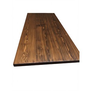 Doğal Kenarlı Sedir Kütük Masa Tablası|ofis-yemek Masası No3 | Kalınlık 4 Cm | Ceviz Renk 70x120 cm