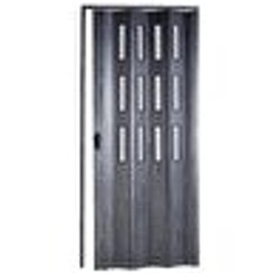 Akordiyon Kapı  67x247 Karaağaç Camlı Kalın Kapı Katlanır Akordeon Pvc Anahtar Kilitli 67x247 cm