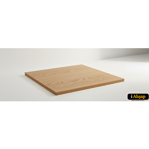 Kare Çam Masif Masa Tablası|masif Ahşap Ofis Yemek Masası No5 | Kalınlık 1.8 Cm | Meşe Renk 60x60 cm