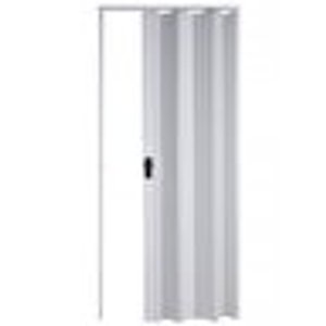 Akordiyon Kapı  122x235 Beyaz Camsız Kalın Kapı Katlanır Akordeon Pvc Anahtar Kilitli 122x235 cm