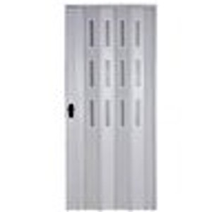 Akordiyon Kapı  81x214 Akçaağaç Camlı Kalın Kapı Katlanır Akordeon Pvc Anahtar Kilitli 81x214 cm