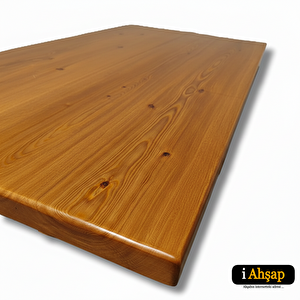 Sedir Masif Masa Tablası|dikdörtgen Ahşap Ofis Yemek Masası No7 | Kalınlık 4 Cm | Meşe Renk 80x200 cm