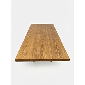 Doğal Kenarlı Sedir Kütük Masa Tablası|ofis-yemek Masası No3 | Kalınlık 4 Cm | Meşe Renk 60x120 cm