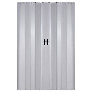 Akordiyon Kapı  134x250 Akçaağaç Camsız Çift Açılım Kalın Kapı Katlanır Akordeon Pvc Anahtar Kilitli