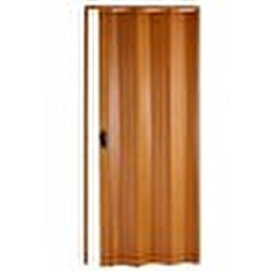 Akordiyon Kapı  81x211 Meşe Camsız Kalın Kapı Katlanır Akordeon Pvc Anahtar Kilitli 81x211 cm