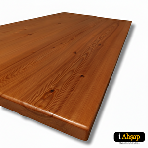 Sedir Masif Masa Tablası|dikdörtgen Ofis Yemek Masası No7 | Kalınlık 4 Cm | Kestane Renk 80x140 cm
