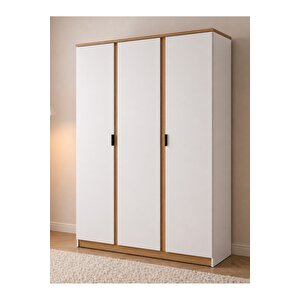 Asel 3 Kapaklı Elbise Dolabı Modern Gardırop Kıyafet Dolabı