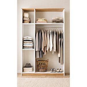 Asel 3 Kapaklı Elbise Dolabı Modern Gardırop Kıyafet Dolabı