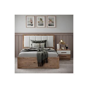 Zitaa Tek Kişilik Başlıklı Karyola 90x190 Modern Tasarım Yatak Karyolası