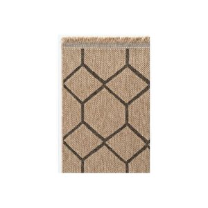 Halimax İndi̇a Jüt Hali 669, Si̇yah Çi̇zgi̇li̇, 100x200