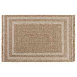 Halimax İndi̇a Jüt Hali 668, Beyaz Çerçeveli̇, 160x230