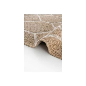 Halimax İndi̇a Jüt Hali 669, Beyaz Çi̇zgi̇li̇, 80x300