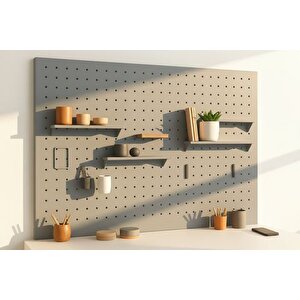 Galvani̇z Metal Çok Amaçli Pano Pegboard, Cam Gri̇, 86x41x3 Cm