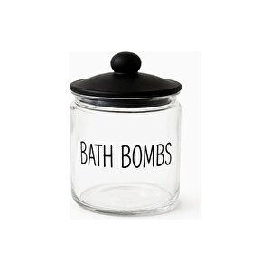 1,8 L Şeffaf Cam Deterjanlık, Kapaklı Küçük Boy Cam Saklama Kabı, Banyo Ve Mutfak Düzenleyici, Bath Bombs Kavanozu