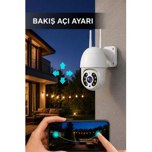 Torima Güvenlik Kamerası 360 Derece Dönebilen Wifi Akıllı Ip Kamerası Cmr41 Beyaz