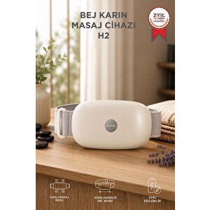 Şarjlı Masaj Cihazı Akıllı Masaj Yastığı Sırt Bel Ve Karın Spa Masaj Cihazı H2 Bej