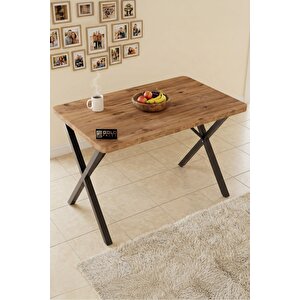 Falez 110x70 Cm Yemek Masası Modern Ahşap Görünümlü Mutfak Ofis Balkon Bahçe Kafe Masası Atlantik Çam 9830