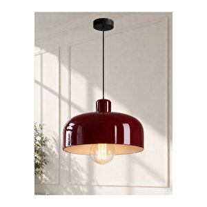 Calico Sarkıt Cherry Bordo Vişne Sarkıt Avize Metal Gövde E-27 Duy Bordo