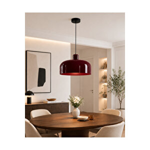 Calico Sarkıt Cherry Bordo Vişne Sarkıt Avize Metal Gövde E-27 Duy Bordo