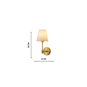 Prestij Pilli Aplik Duvar Aplik 4000k Warm White Gün Işığı Krem Şapkalı Eskitme