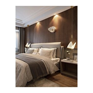 Elegance Büyük Boy Sarkıt Avize Modern Kelebek Tasarım Sarkıt Led Avize Harika Görsel Sarı