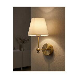 Modern Kablosuz Duvar Aplik Lampe Pilli Aplik Eskitme Gold Pil İle Çalışır Krem Abajur Eskitme