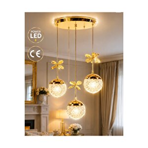 Luxury Sarkıt Avize Power Led Avize Salon Avize Kaplama Gövde 1.sınıf Üretim Sarı
