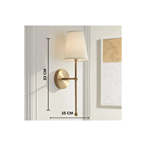 Pilli Aplik Duvar Aplik Power Ledli Gün Işığı Led Eskitme Gold Gövde Eskitme