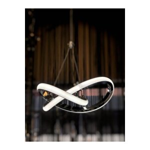 Modern Tekli Bumerang Hagia Sarkıt Power Led Avize Krom Beyaz Işık Ledli Avize Krom
